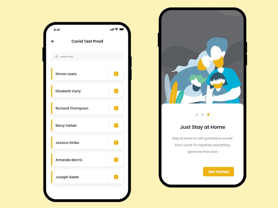 Covid Test Proof & Contacts